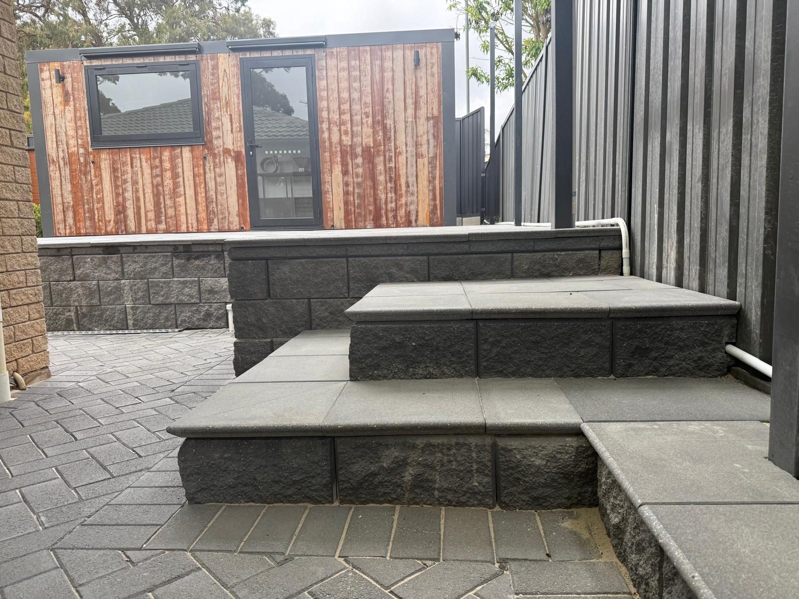 Retaining walls — real AOI job, Adelaide